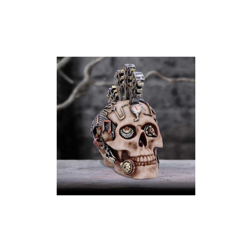 STRIKE A CHORD STEAMPUNK SKULL STATUA NEMESIS NOW