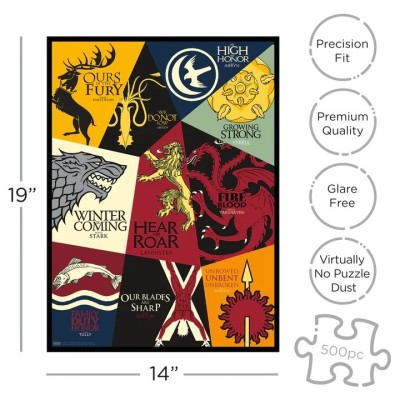 AQUARIUS ENT GAME OF THRONES MOTTOS 500 PCS PUZZLE JIGSAW 50X35CM