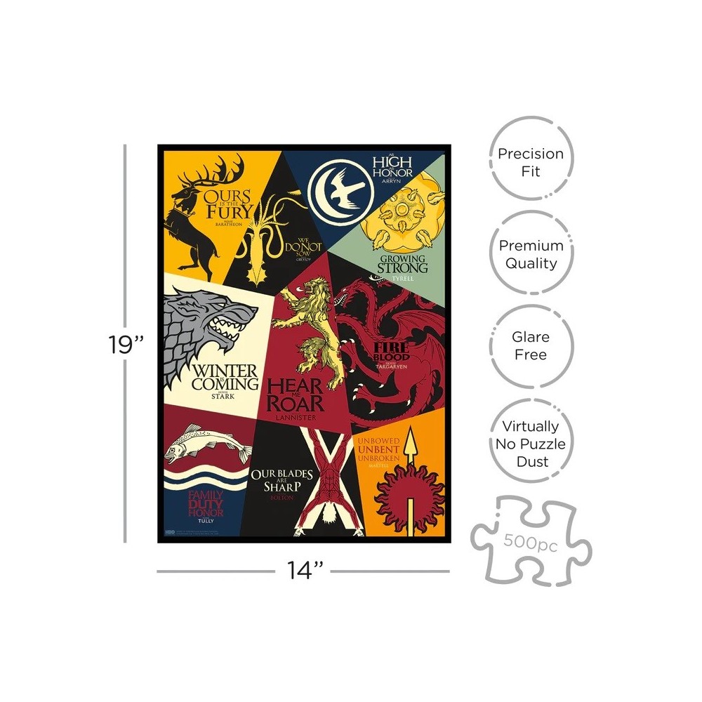 AQUARIUS ENT GAME OF THRONES MOTTOS 500 PCS PUZZLE JIGSAW 50X35CM