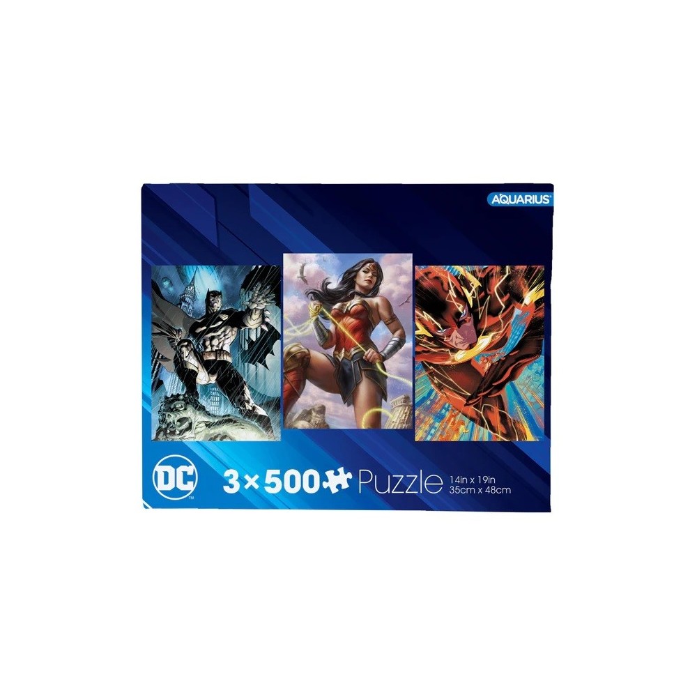 DC COMICS HEROES 3X 500 PCS PUZZLE 47X35CM AQUARIUS ENT