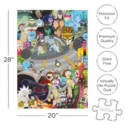 RICK AND MORTY 1000 PCS PUZZLE 51X71CM AQUARIUS ENT