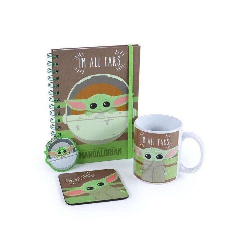 PYRAMID INTERNATIONAL STAR WARS THE MANDALORIAN 4 IN 1 GIFT SET - MUG COASTER NOTEBOOK AND KEYCHAIN