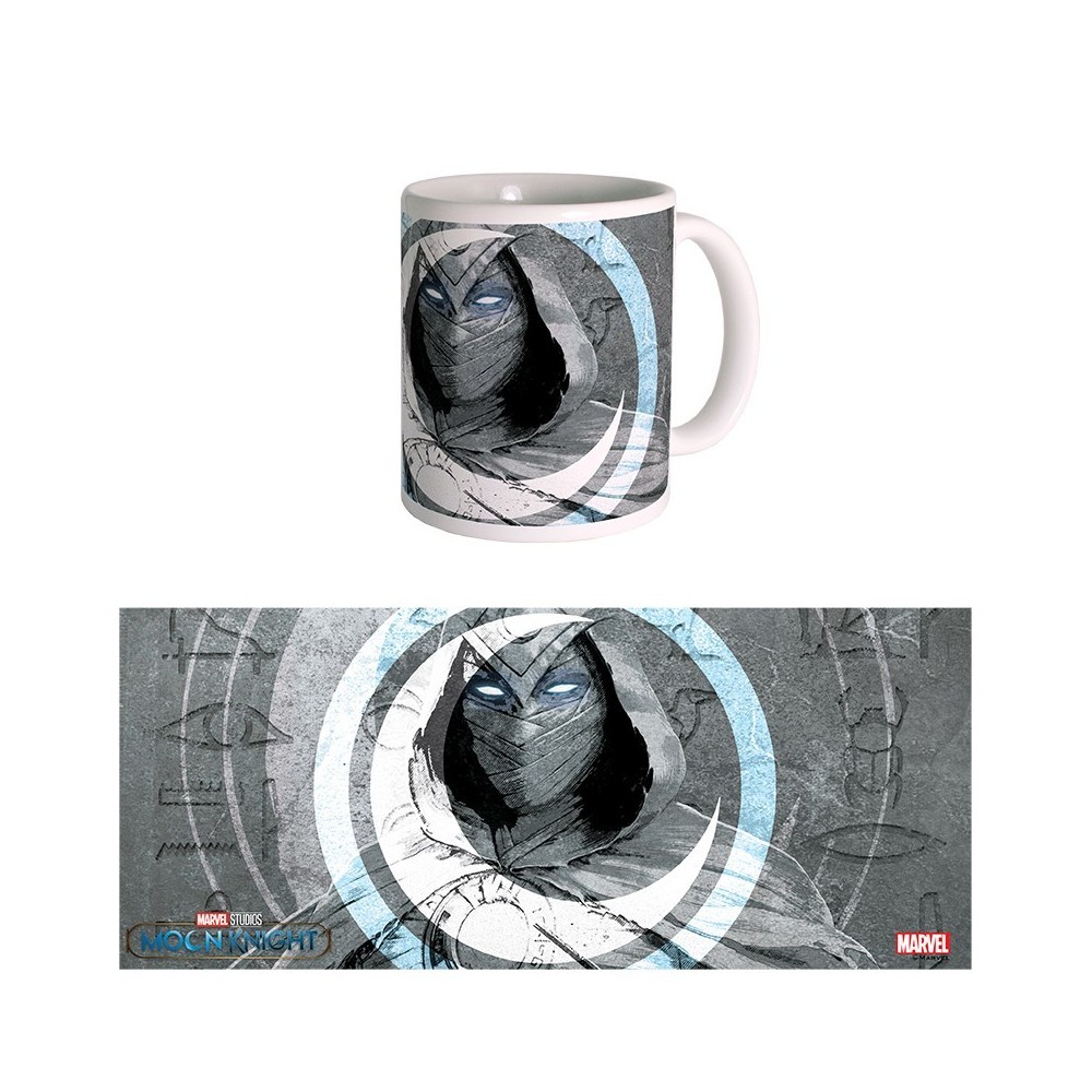 SEMIC MARVEL STUDIOS MOON KNIGHT GLYPHS AND MOON CERAMIC MUG