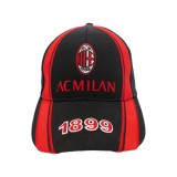 CAPPELLO BASEBALL CAP AC MILAN UFFICIALE NERO SCRITTA ROSSA