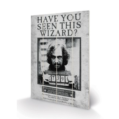 PYRAMID INTERNATIONAL HARRY POTTER SIRIUS WANTED WOOD PRINT 60X40 CM