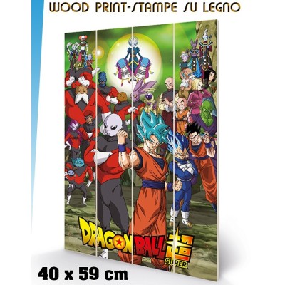 PYRAMID INTERNATIONAL DRAGON BALL SUPER TOURNAMENT WOOD PRINT 60X40 CM