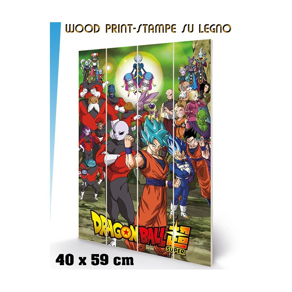 PYRAMID INTERNATIONAL DRAGON BALL SUPER TOURNAMENT WOOD PRINT 60X40 CM