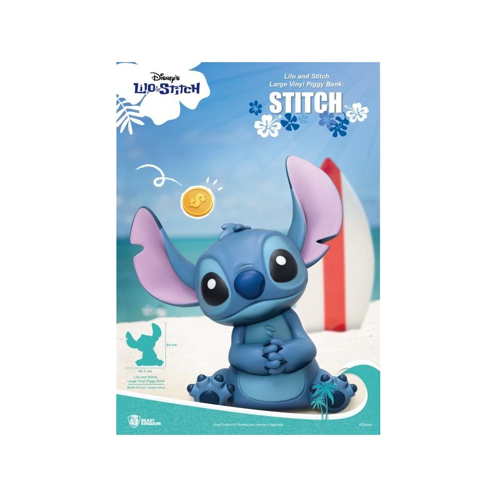 LILO AND STITCH - STITCH LARGE VINYL PIGGY BANK SALVADANAIO BEAST KINGDOM