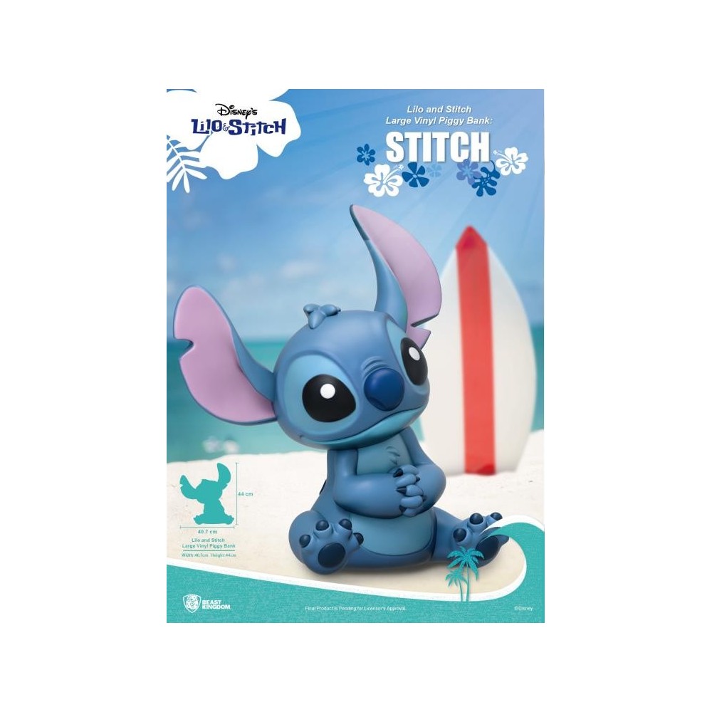BEAST KINGDOM LILO AND STITCH - STITCH LARGE VINYL PIGGY BANK FIGURE