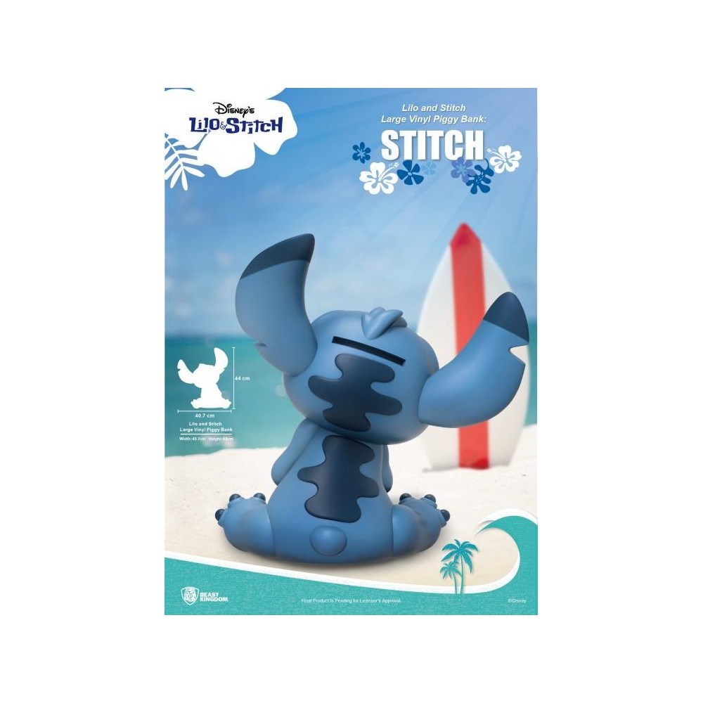 BEAST KINGDOM LILO AND STITCH - STITCH LARGE VINYL PIGGY BANK FIGURE