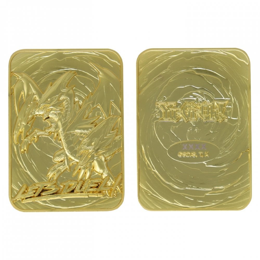 YU-GI-OH! LIMITED EDITION BLUE EYES ULTIMATE DRAGON 24 KARAT GOLD PLATED CARTA IN METALLO PLACCATA ORO FANATTIK