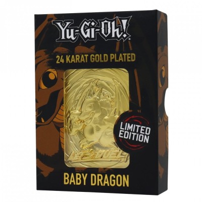 FANATTIK YU-GI-OH! LIMITED EDITION BABY DRAGON 24 KARAT GOLD PLATED