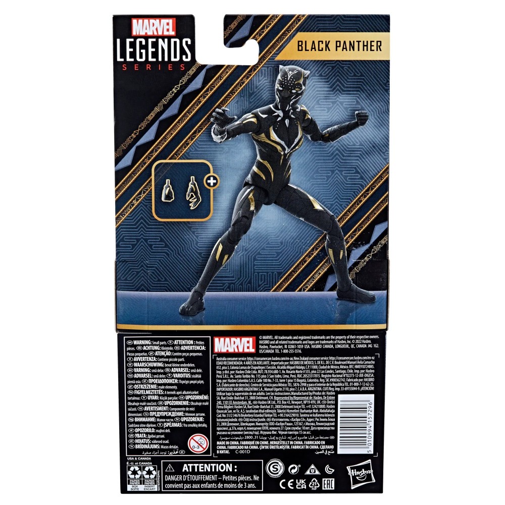 MARVEL LEGENDS BLACK PANTHER WAKANDA FOREVER BLACK PANTHER ACTION FIGURE HASBRO