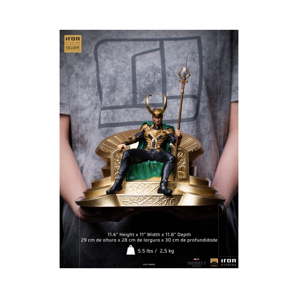 THE INFINITY SAGA LOKI BDS ART SCALE DELUXE 1/10 STATUA FIGURE IRON STUDIOS