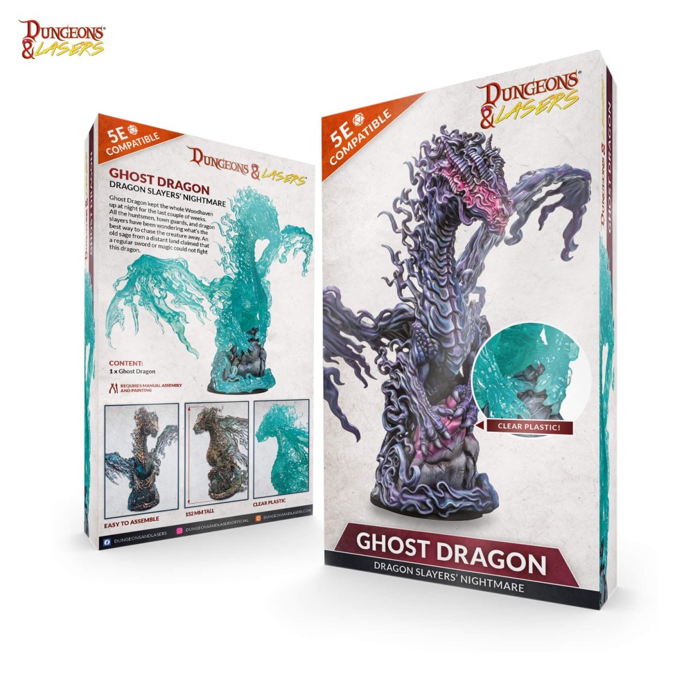 ARCHON STUDIO DUNGEONS AND LASERS GHOST DRAGON XL MINIATURE FIGURE