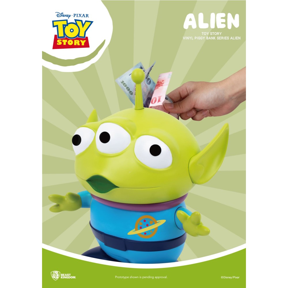 BEAST KINGDOM TOY STORY LARGE VINYL PIGGY BANK ALIEN STATUE FIGURE