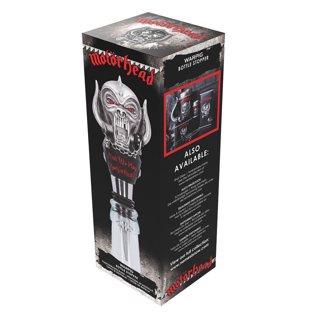 NEMESIS NOW MOTORHEAD WARPIG BOTTLE STOPPER