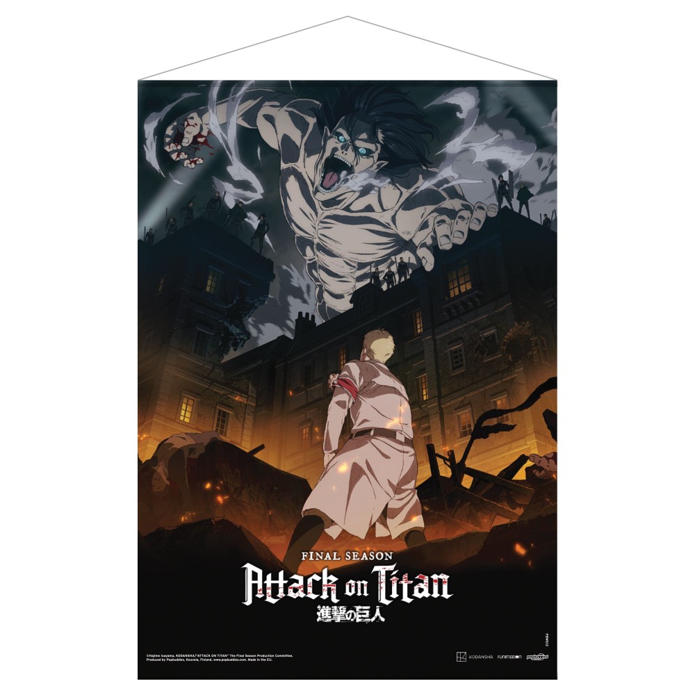 POPBUBBIES ATTACK ON TITAN FINAL SEASON FABRIC WALLSCROLL K-1 50X70 CM