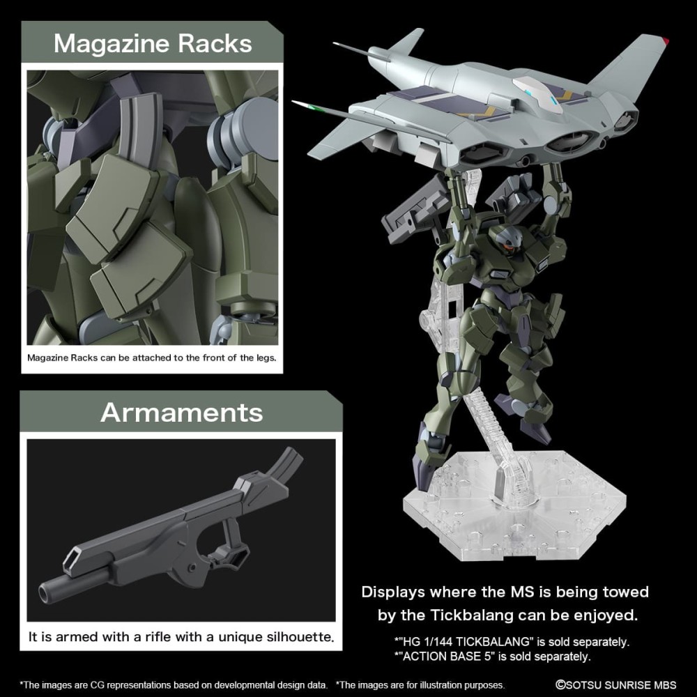 BANDAI HIGH GRADE HG THE WITCH FROM MERCURY ZOWORT HEAVY 1/144 MODEL KIT ACTION FIGURE