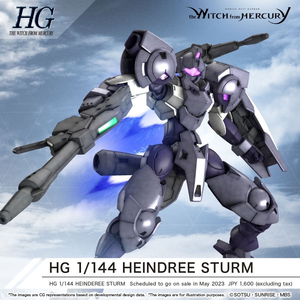BANDAI HIGH GRADE HG THE WITCH FROM MERCURY HEINDREE STURM 1/144 MODEL KIT ACTION FIGURE