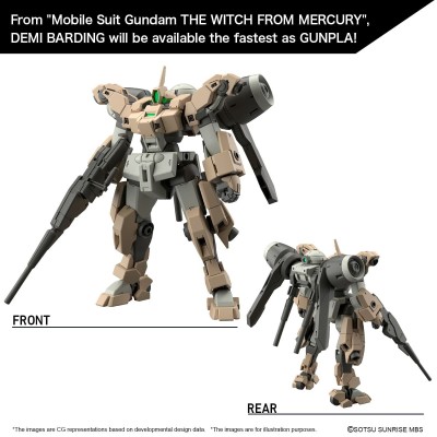 BANDAI HIGH GRADE HG THE WITCH FROM MERCURY DEMI BARDING 1/144 MODEL KIT ACTION FIGURE