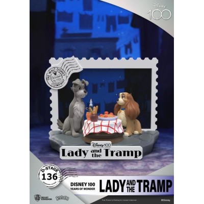 D-STAGE DISNEY 100 YEARS LADY AND THE TRAMP STATUA FIGURE DIORAMA BEAST KINGDOM