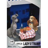 D-STAGE DISNEY 100 YEARS LADY AND THE TRAMP STATUA FIGURE DIORAMA BEAST KINGDOM