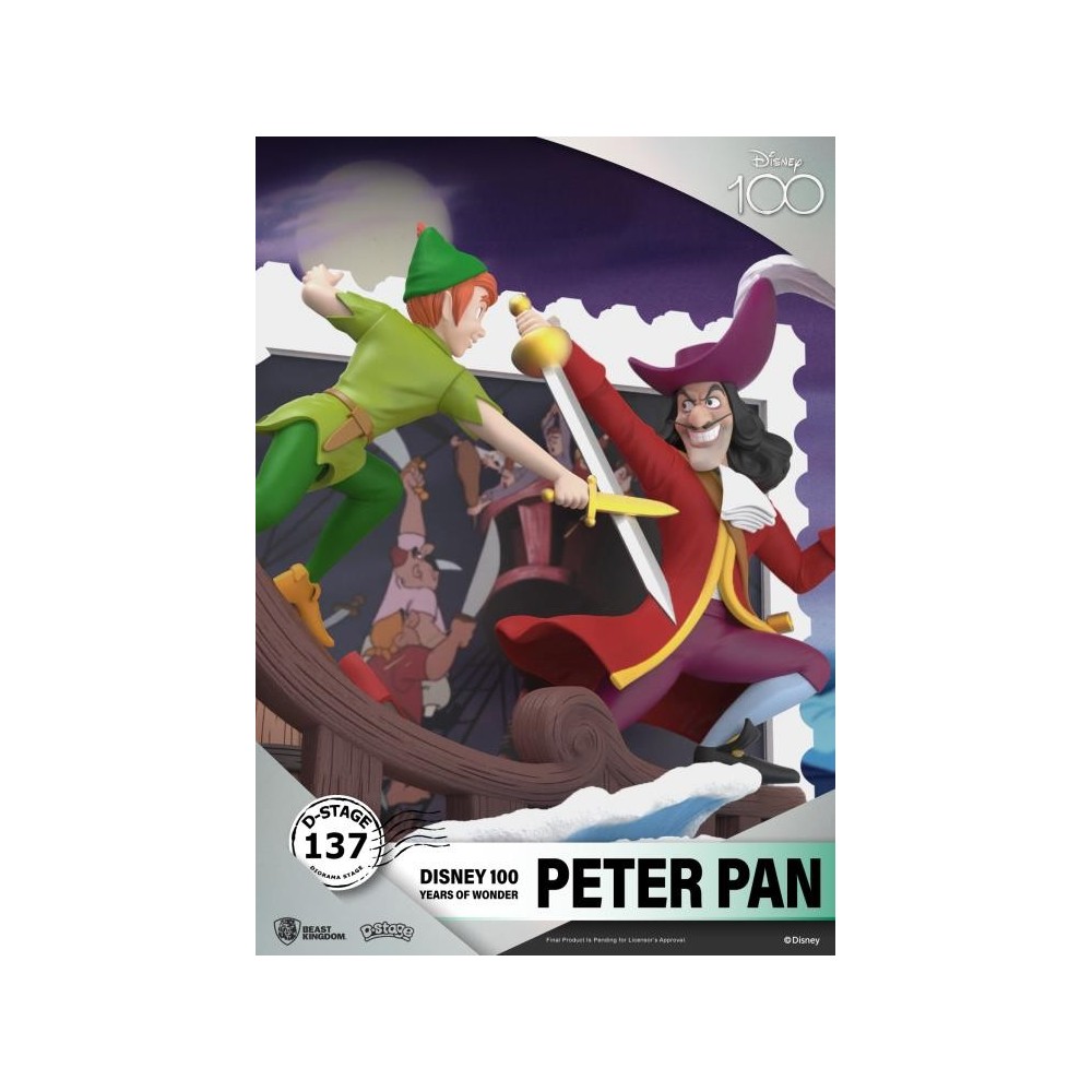 D-STAGE DISNEY 100 YEARS PETER PAN STATUA FIGURE DIORAMA BEAST KINGDOM