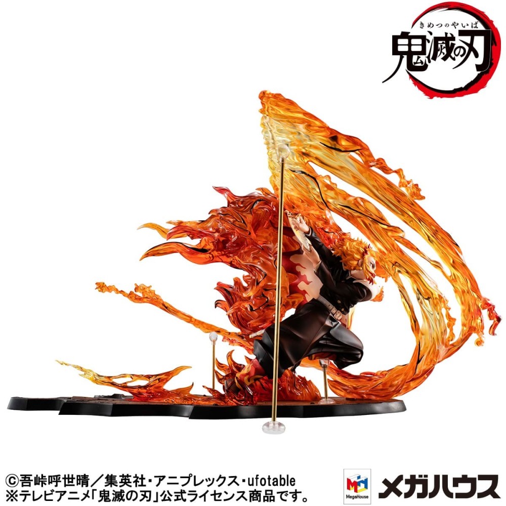 DEMON SLAYER KYOJURO RENGOKU FLAME BREATH GEM STATUA FIGURE MEGAHOUSE