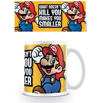 SUPER MARIO WHAT DOESNT KILL YOU MAKES YOU SMALLER MUG TAZZA IN CERAMICA PYRAMID INTERNATIONAL