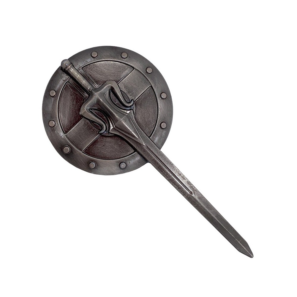 MASTERS OF THE UNIVERSE REVELATION POWER SWORD AND SHIELD METAL BOTTLE OPENER APRIBOTTIGLIE FACTORY ENTERTAINMENT