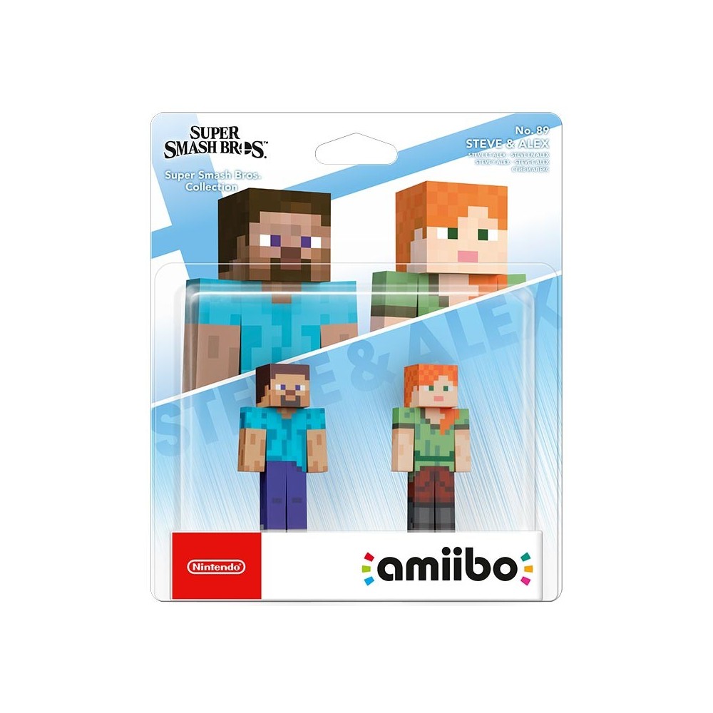 NINTENDO SUPER SMASH BROS AMIIBO N.89 STEVE AND ALEX