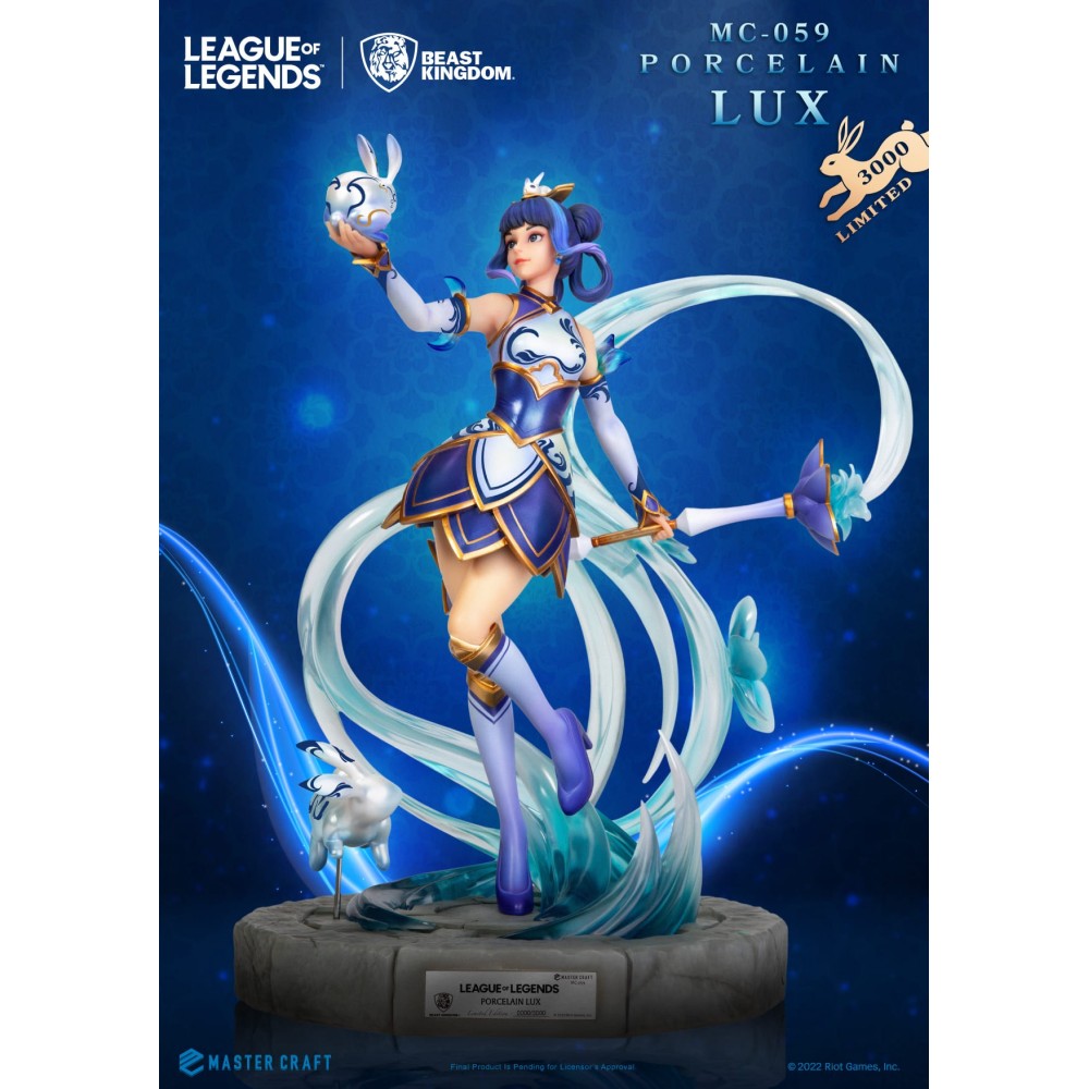 BEAST KINGDOM LEAGUE OF LEGENDS LOL PORCELAIN LUX MASTER CRAFT STATUE 42CM RESIN FIGURE