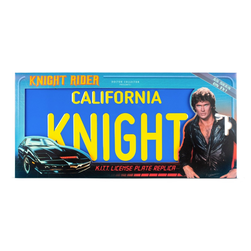DOCTOR COLLECTOR KNIGHT RIDER K.I.T.T. LICENSE PLATE REPLICA SUPERCAR