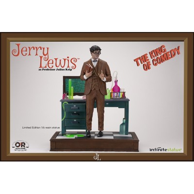 JERRY LEWIS AS PROFESSOR JULIUS KELP STATUA 30 CM 1/6 OLD AND RARE RESINA FIGURE INFINITE STATUE