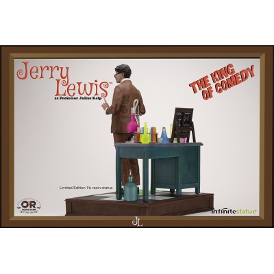 INFINITE STATUE JERRY LEWIS AS PROFESSOR JULIUS KELP STATUE 30 CM 1/6 OLD AND RARE RESIN FIGURE