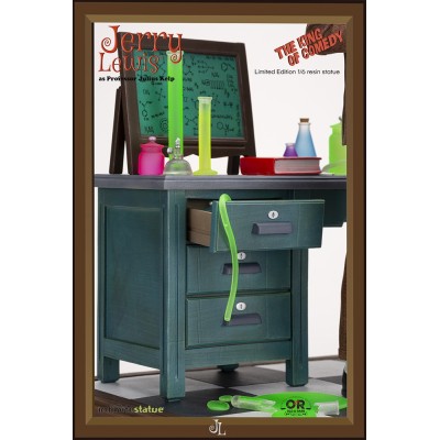 JERRY LEWIS AS PROFESSOR JULIUS KELP STATUA 30 CM 1/6 OLD AND RARE RESINA FIGURE INFINITE STATUE