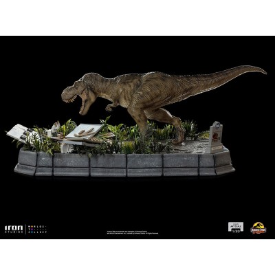 IRON STUDIOS JURASSIC PARK T.REX AND DONALD DEMI ART SCALE 1/20 STATUE FIGURE