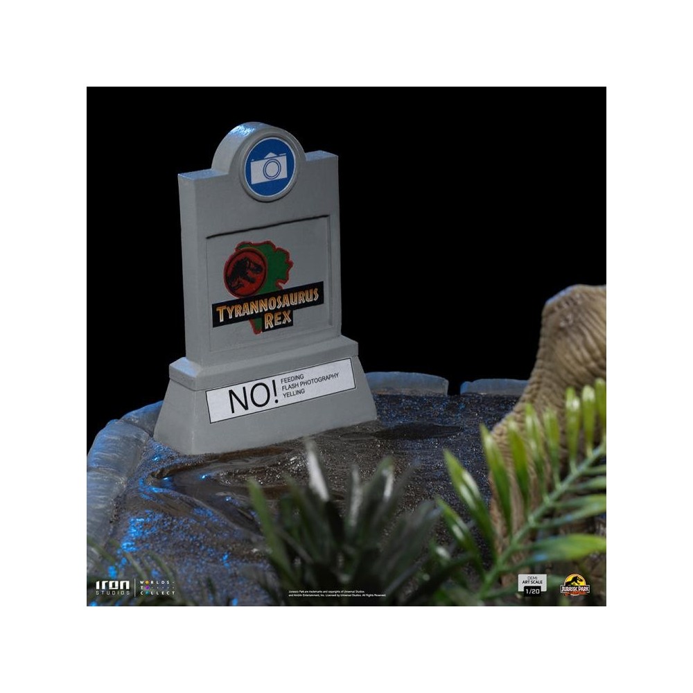 IRON STUDIOS JURASSIC PARK T.REX AND DONALD DEMI ART SCALE 1/20 STATUE FIGURE