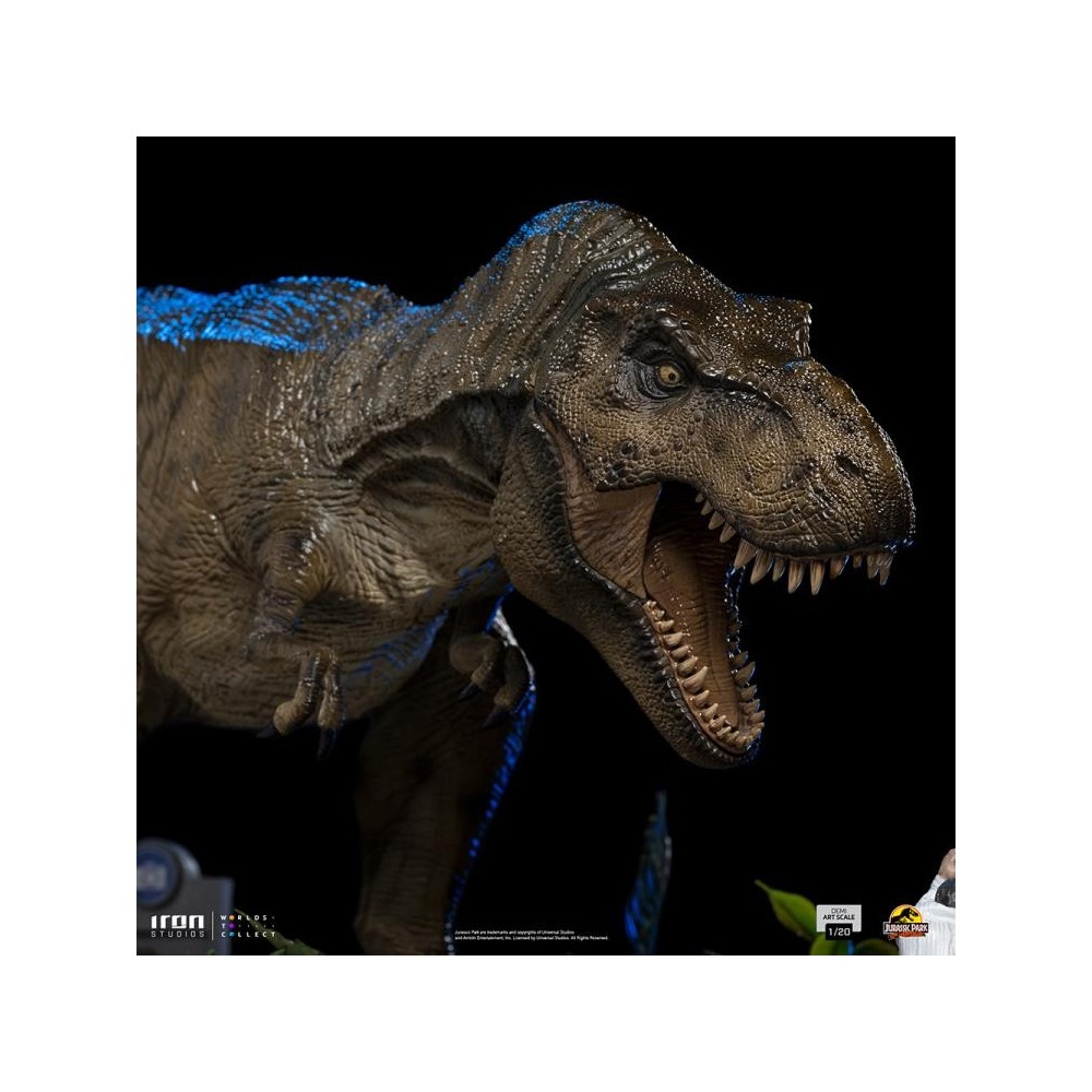 IRON STUDIOS JURASSIC PARK T.REX AND DONALD DEMI ART SCALE 1/20 STATUE FIGURE