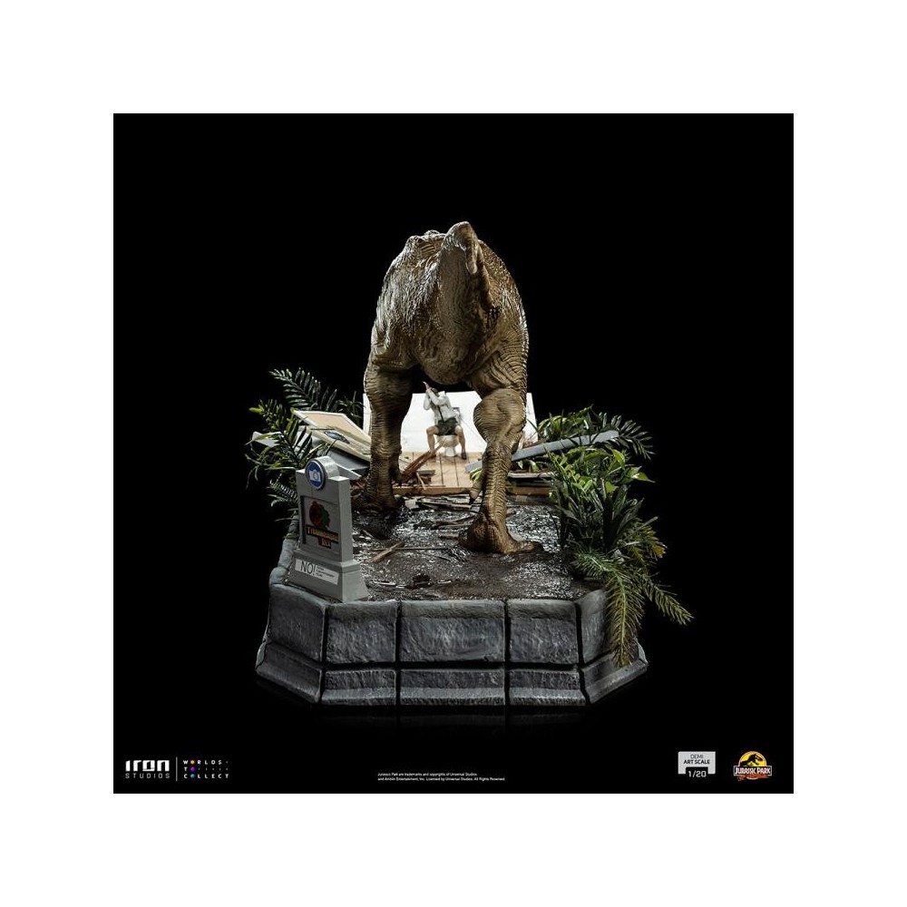 JURASSIC PARK T.REX AND DONALD DEMI ART SCALE 1/20 STATUA FIGURE IRON STUDIOS