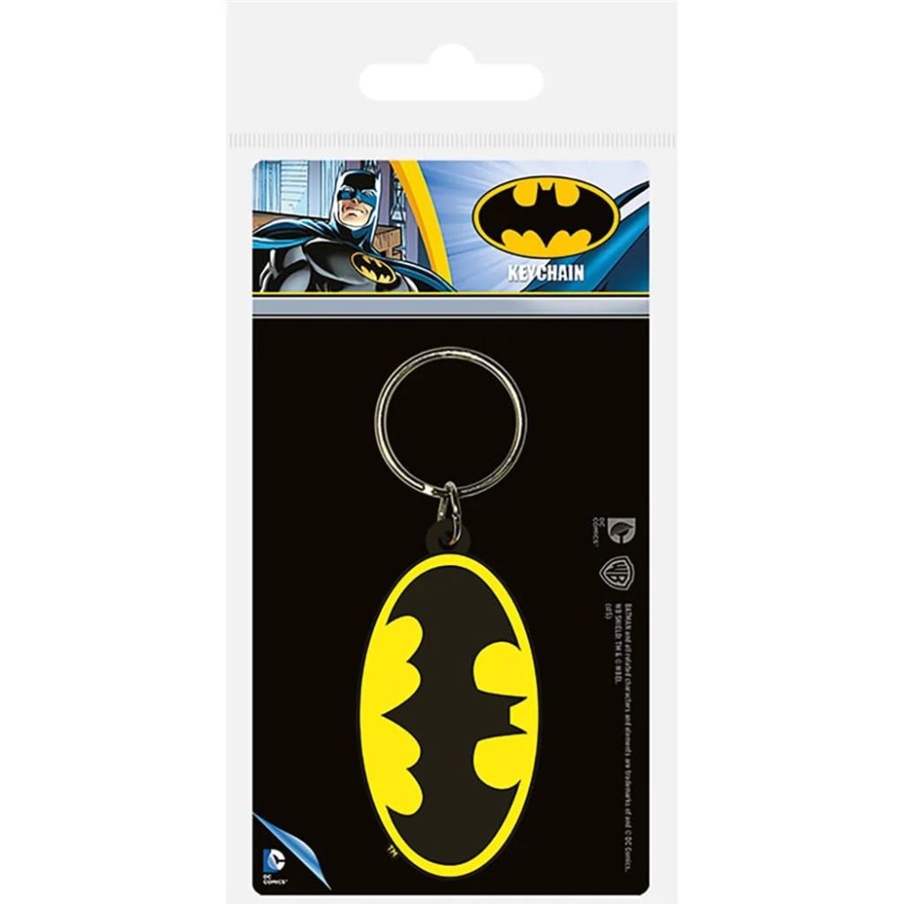 BATMAN LOGO RUBBER KEYCHAIN PORTACHIAVI IN GOMMA PYRAMID INTERNATIONAL
