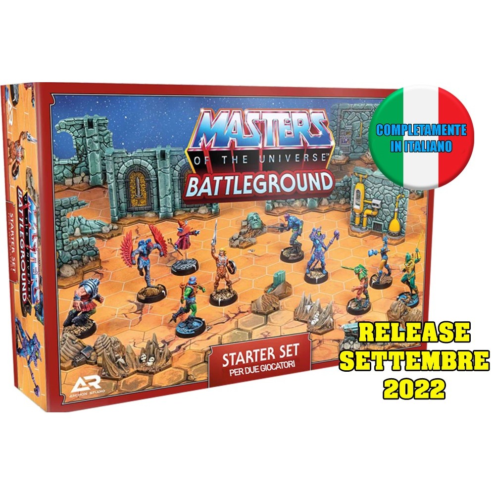 MASTERS OF THE UNIVERSE BATTLEGROUND STARTER SET GIOCO DA TAVOLO ITALIANO ARCHON STUDIO