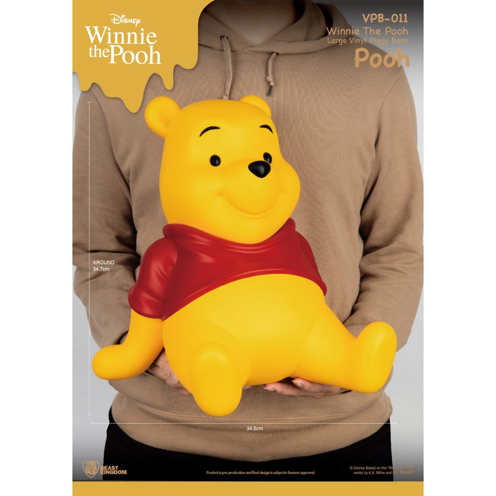 WINNIE THE POOH VINYL PIGGY BANK STATUA FIGURE SALVADANAIO BEAST KINGDOM