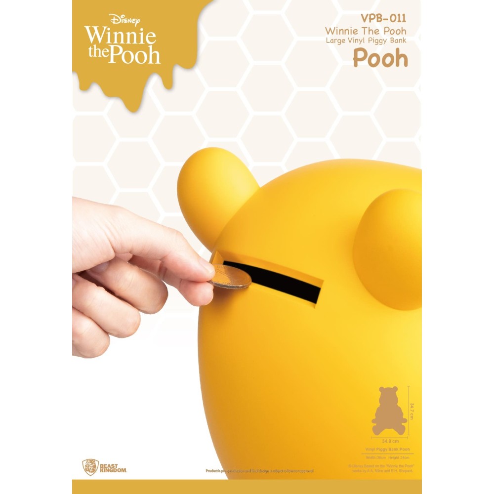 BEAST KINGDOM WINNIE THE POOH VINYL PIGGY BANK STATUE FIGURE