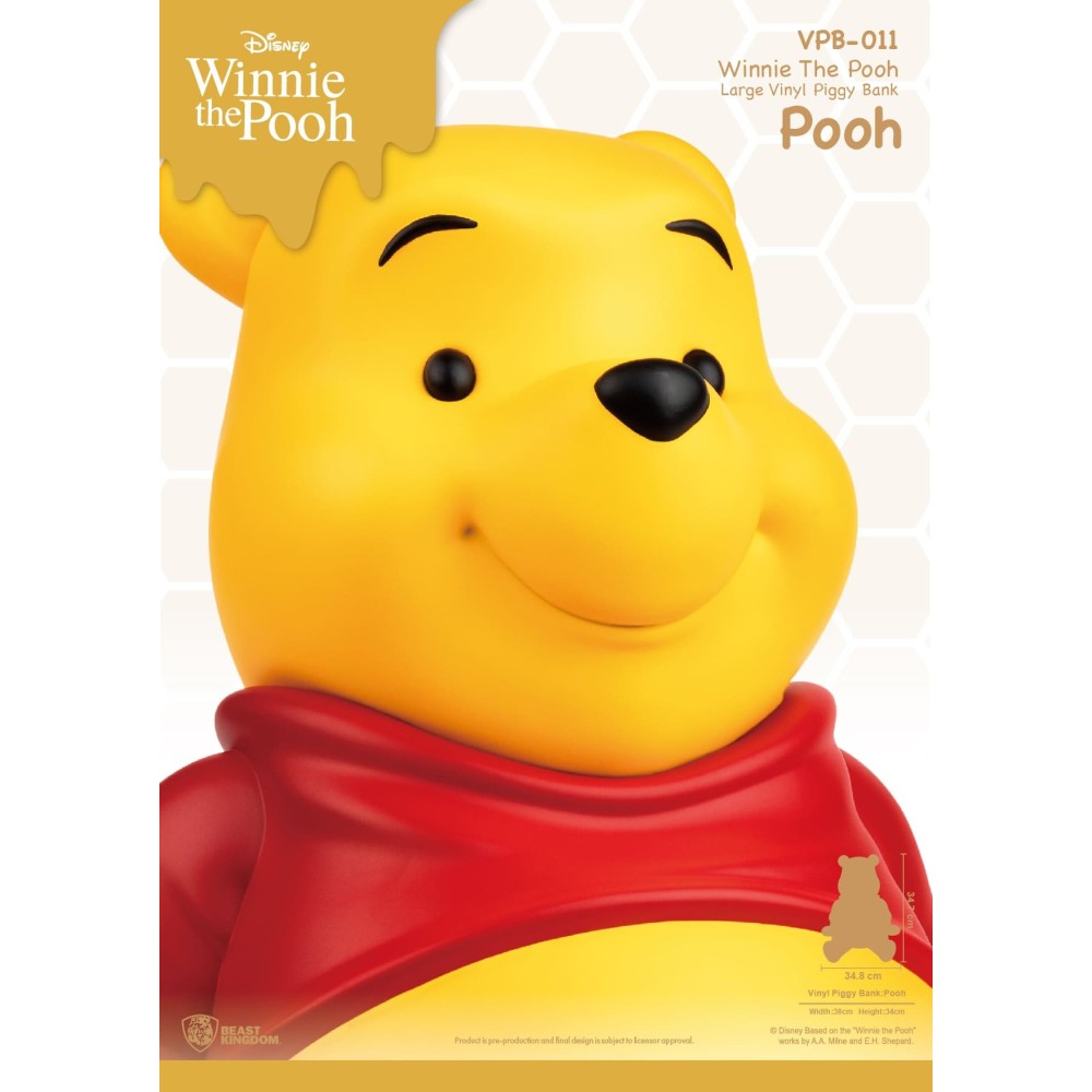 BEAST KINGDOM WINNIE THE POOH VINYL PIGGY BANK STATUE FIGURE