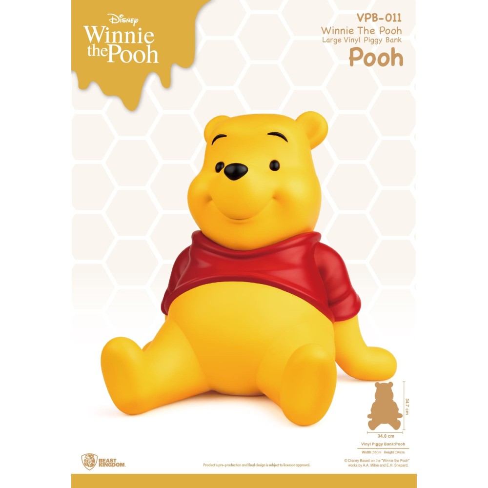 BEAST KINGDOM WINNIE THE POOH VINYL PIGGY BANK STATUE FIGURE
