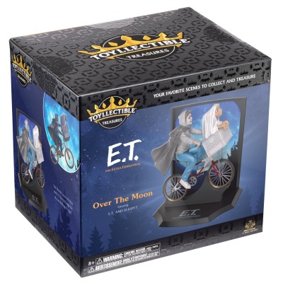 NOBLE COLLECTIONS E.T. AND ELLIOT OVER THE MOON STATUE FIGURE DIORAMA