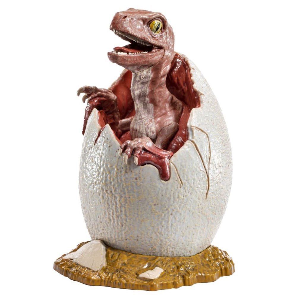 JURASSIC PARK VELOCIRAPTOR EGG STATUA FIGURE DIORAMA NOBLE COLLECTIONS
