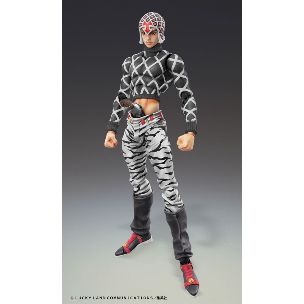 MEDICOS ENTERTAINMENT JOJO'S BIZARRE ADVENTURE GUIDO MISTA AND S.P. BLACK CHOZOKADO ACTION FIGURE